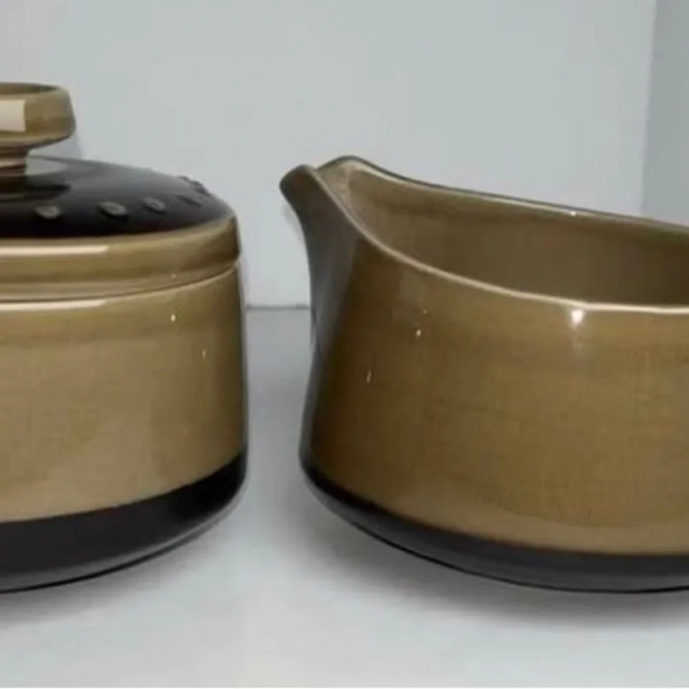 Sugar Bowl With Lid And Creamer Franciscan Discovery Tahiti Mid Century Made USA
